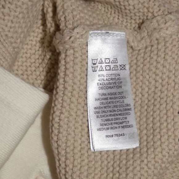 NWT Cupcakes & Cashmere Baby Girl 3pc Sweater Dress Set Oatmeal Bow Knit 24M - Picture 8 of 8